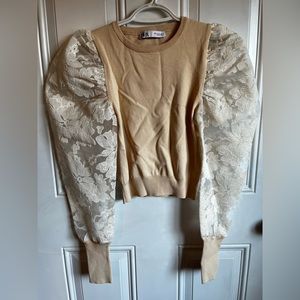 Zara | Small Long Sleeve Tan Blouse